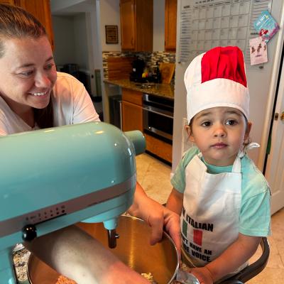 Mia Baking W Mom